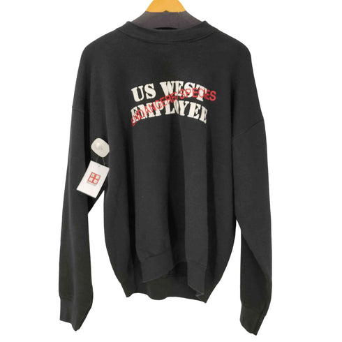90S FRUIT OF THE LOOM ボディ USA製 US WEST EMPLOYEE OUR UNION MAKES US STRONG 両面 プリント 裏起毛 スウェット メンズ import:XXL